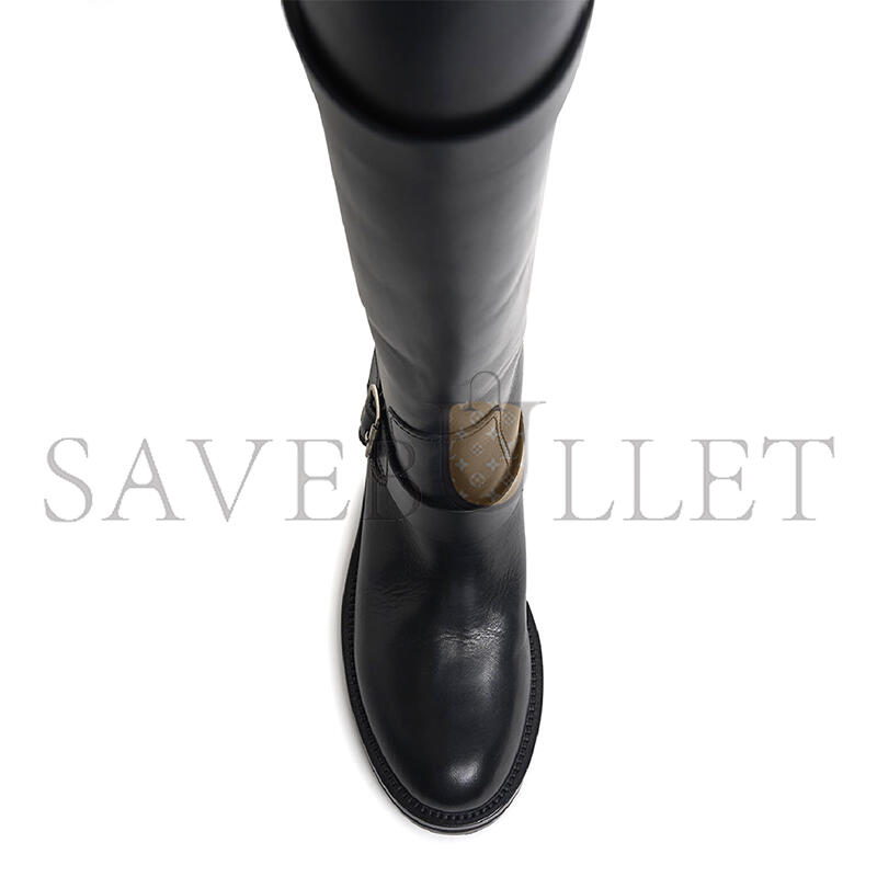 Y51 biork leather buckle biker boots